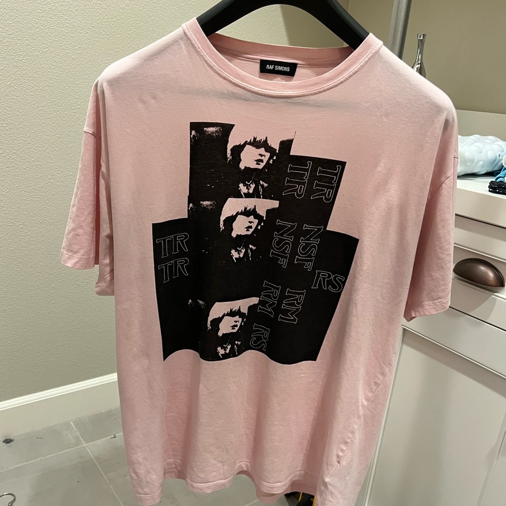 Raf Simons 2019 Graphics T Shirt in Pink